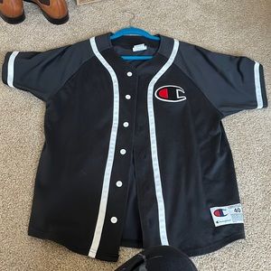 Champion open button down tee